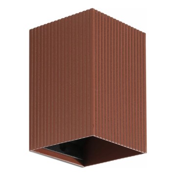 FARO 40537 - Настінний світильник SOLE 1xGU10/8W/230V цегляний рифлений квадратний