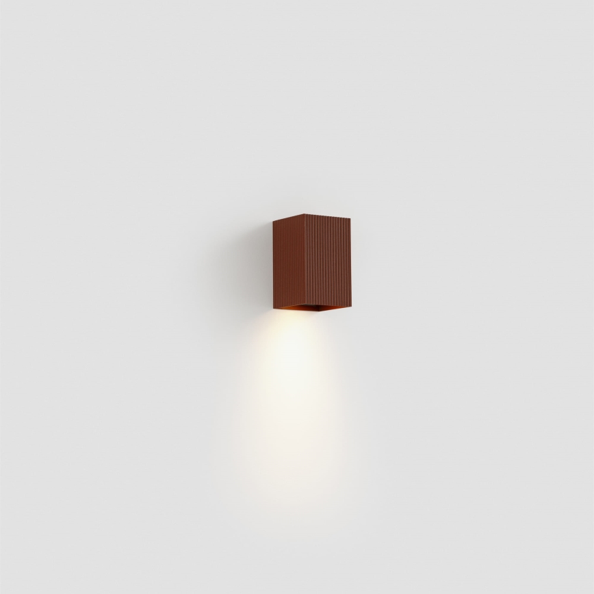 FARO 40537 - Настінний світильник SOLE 1xGU10/8W/230V цегляний рифлений квадратний