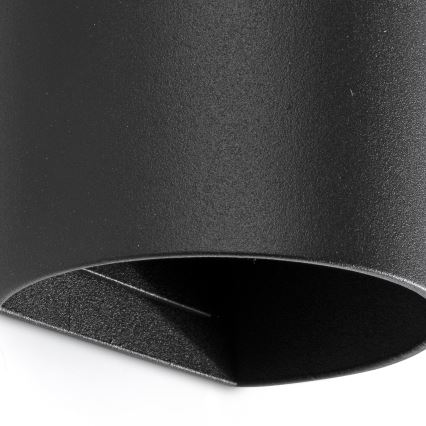 FARO 40539 - Настінний світильник SOLE 2xGU10/8W/230V чорний круглий