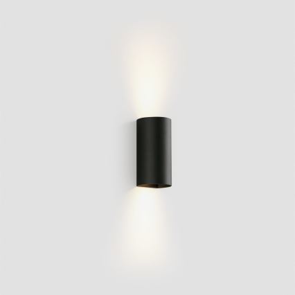 FARO 40539 - Настінний світильник SOLE 2xGU10/8W/230V чорний круглий