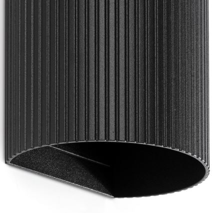 FARO 40543 - Настенный светильник SOLE 2xGU10/8W/230V черный фестончатый круглый