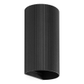 FARO 40543 - Настінний світильник SOLE 2xGU10/8W/230V чорний рифлений круглий