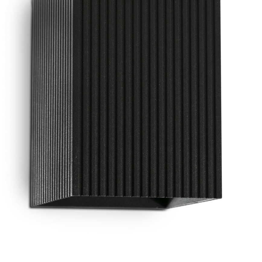 FARO 40566 - Настінний світильник SOLE 2xGU10/8W/230V чорний рифлений квадратний