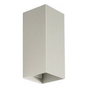 FARO 40567 - Настінний світильник SOLE 2xGU10/8W/230V сірий рифлений квадратний