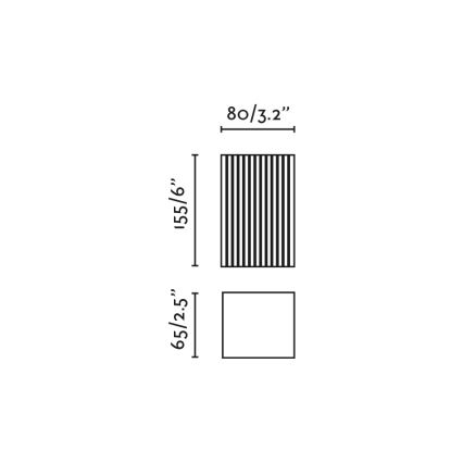 FARO 40568 - Настінний світильник SOLE 2xGU10/8W/230V цегляний рифлений квадратний