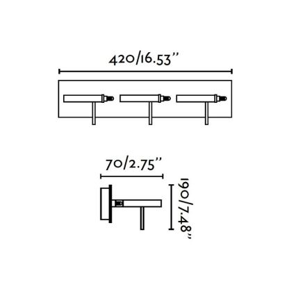 FARO 40805 - Світлодіодний настінний світильник BOREAL 3xLED/5W/230V