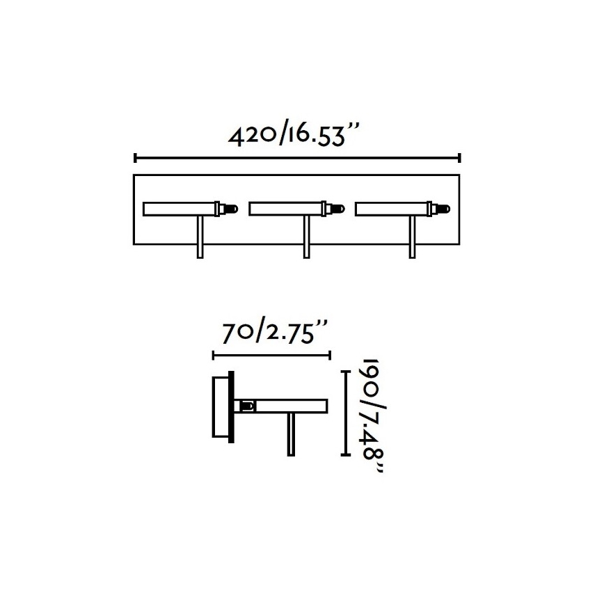 FARO 40805 - Світлодіодний настінний світильник BOREAL 3xLED/5W/230V