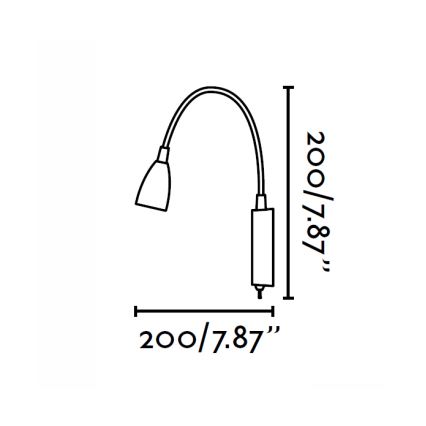 FARO 40994 - Настінна лампа LOKE LED/3W/230V