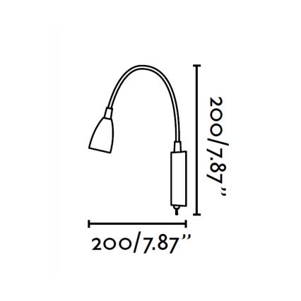 FARO 41019 - Светодиодная настенная лампа LOKE LED/3W/230V