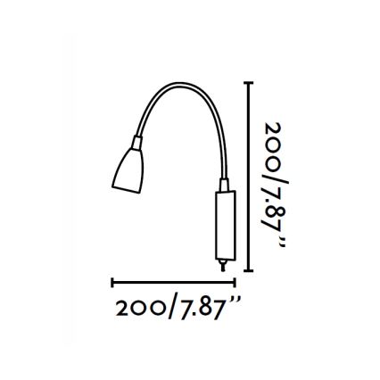 FARO 41019 - Світлодіодна настінна лампа LOKE LED/3W/230V