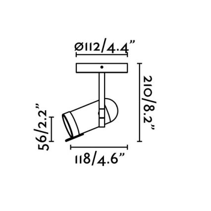 Faro 43530 - Прожектор ORLEANS 1xGU10/8W/230V черный