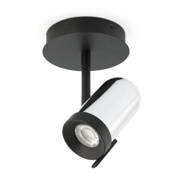 Faro 43531 - Точковий світильник ORLEANS 1xGU10/8W/230V срібний/чорний