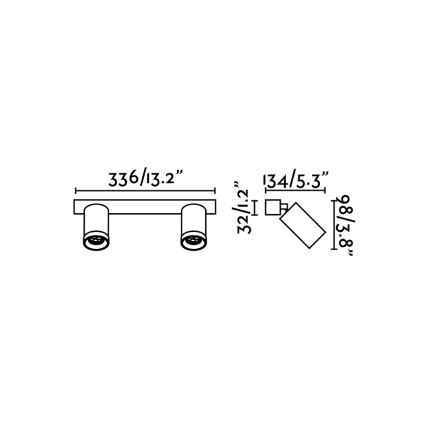 FARO 43742 - Настенный точечный светильник STAN 2xGU10/8W/230V белая