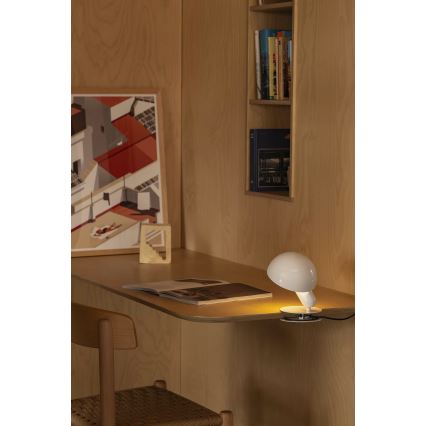 FARO 56101 - Настільна лампа з затискачем 2в1 BELA 1xE27/15W/230V білий