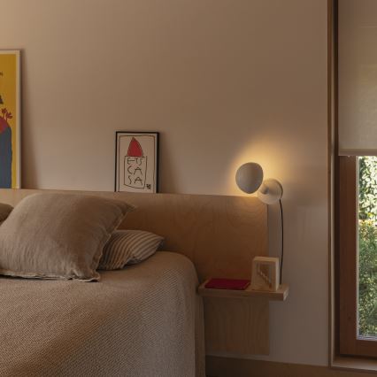 FARO 56101 - Настільна лампа з затискачем 2в1 BELA 1xE27/15W/230V білий