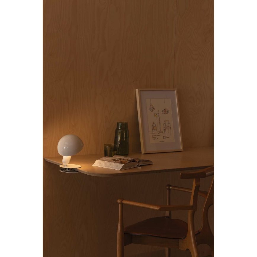 FARO 56101 - Настільна лампа з затискачем 2в1 BELA 1xE27/15W/230V білий