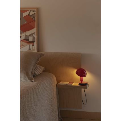 FARO 56103 - Настільна лампа з затискачем 2в1 BELA 1xE27/15W/230V червоний