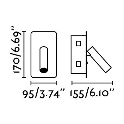 FARO 62114 - Светодиодный настенный точечный светильник SUAU LED/3W/230V золотой