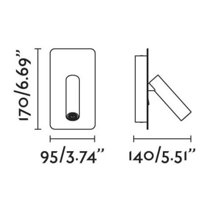 FARO 62118 - Настінний точковий LED світильник SUAU LED/3W/230V чорний