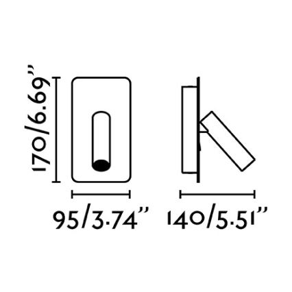 FARO 62120 - Настінний точковий LED світильник SUAU LED/3W/230V білий
