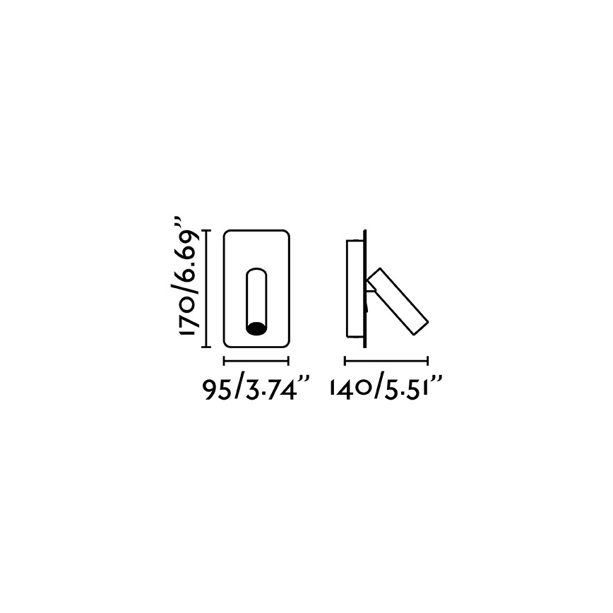 FARO 62120 - Настінний точковий LED світильник SUAU LED/3W/230V білий