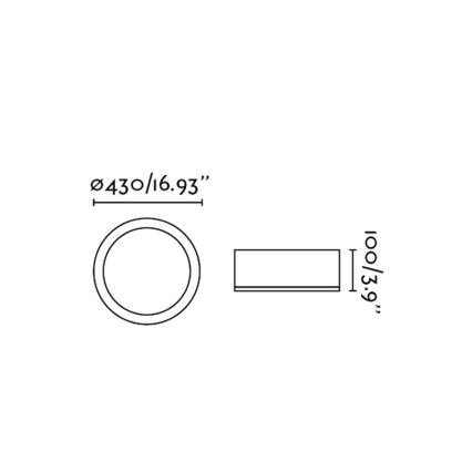 FARO 63399 - Стельовий світильник для ванної кімнати KAO LED/35W/230V IP44