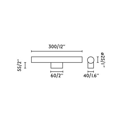 FARO 63547 - LED Підсвітка для дзеркала для ванної CALMA LED/5W/230V IP44 чорний