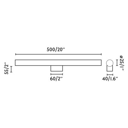 FARO 63552 - LED Підсвітка для дзеркала для ванної CALMA LED/7W/230V IP44 білий
