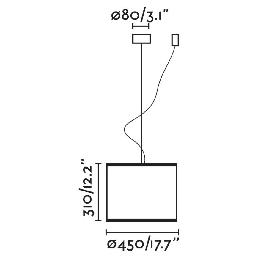 FARO 64314-49 - Люстра на тросе MAMBO 1xE27/15W/230V ⌀ 45 cm ротанг/черная