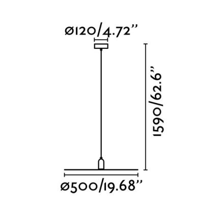 FARO 68145 - Люстра на тросе PLAT 1xE27/60W/230V