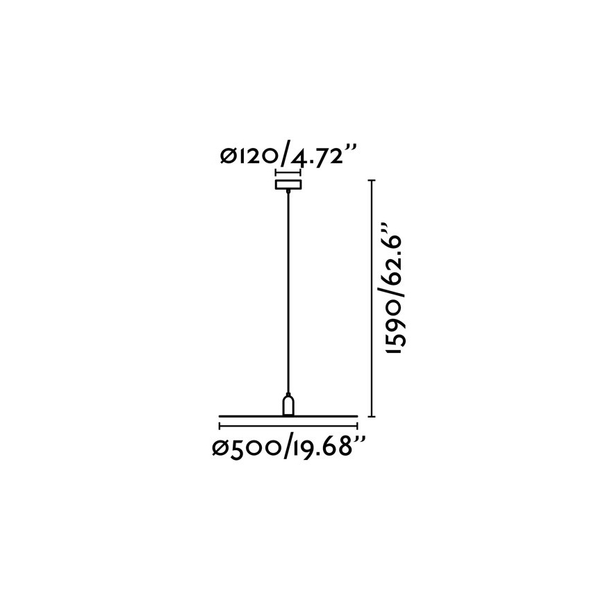 FARO 68145 - Люстра на тросе PLAT 1xE27/60W/230V