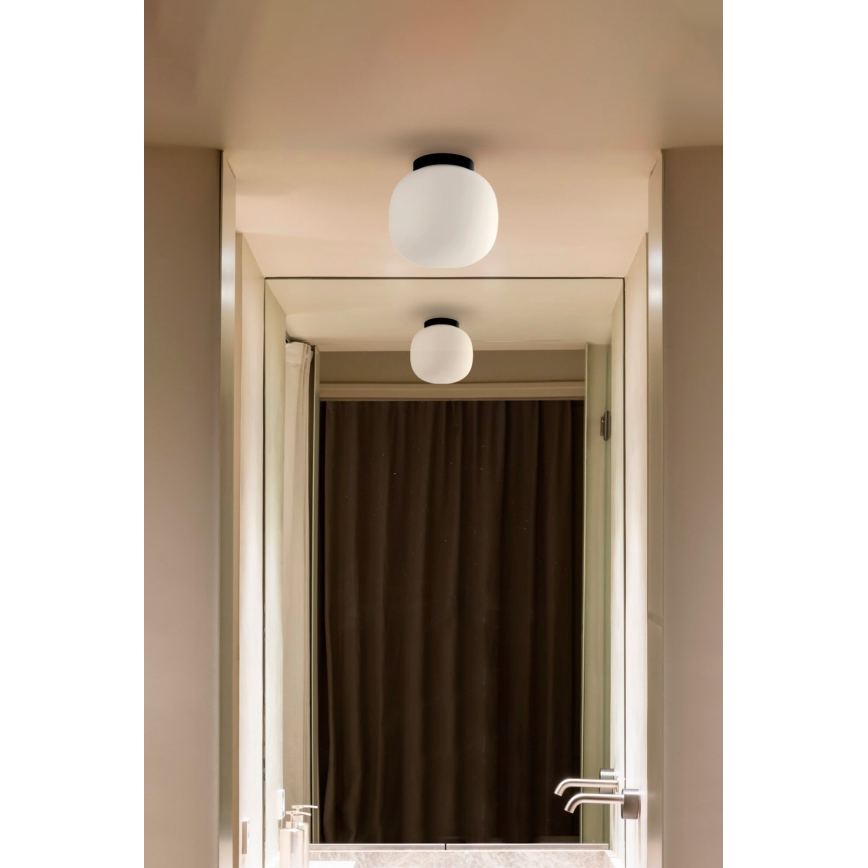 FARO 68611 - Потолочный светильник AMELIA 1xE27/15W/230V IP44 белый/черный