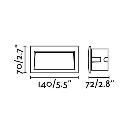 FARO 70147 - Світлодіодний вбудований зовнішній світильник SEDNA-2 LED/3W/230V IP65