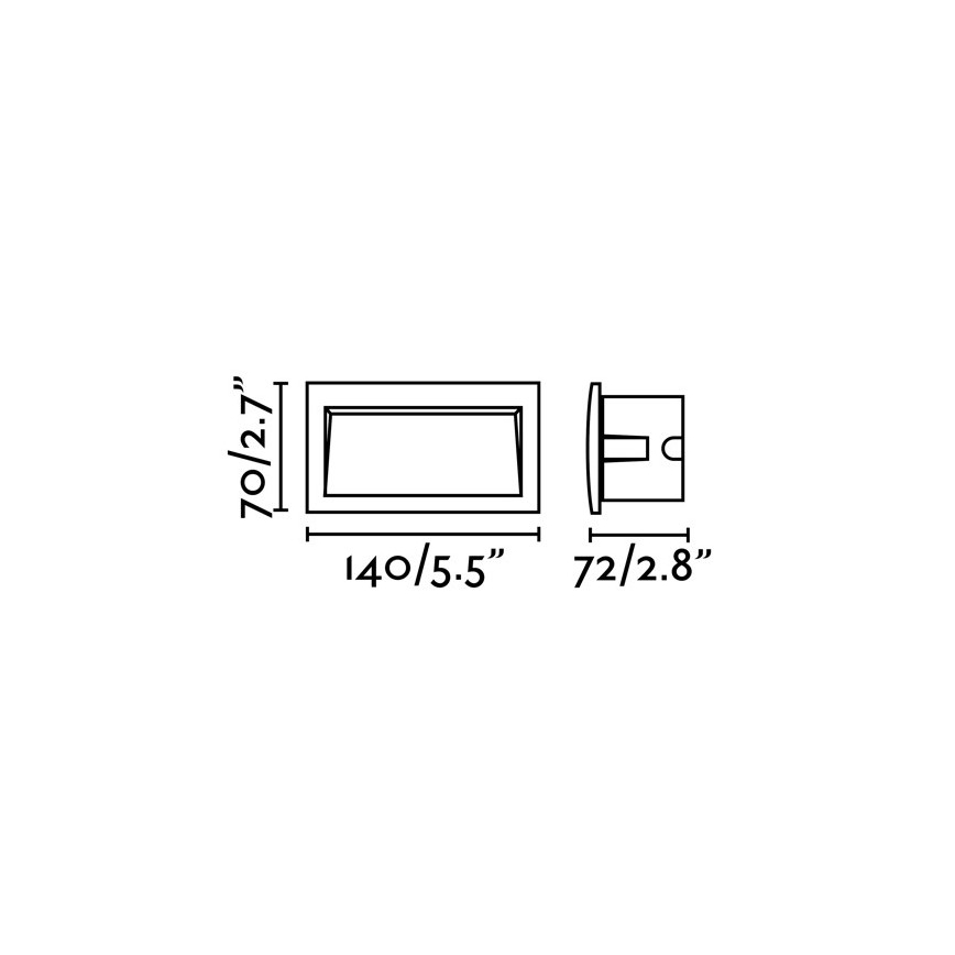FARO 70147 - Світлодіодний вбудований зовнішній світильник SEDNA-2 LED/3W/230V IP65