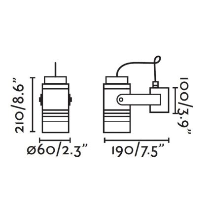 FARO 70260 - Уличный настенный светильник LIT 1xGU10/8W/230V IP54