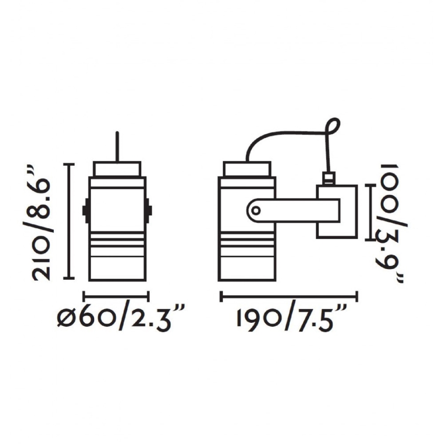 FARO 70260 - Зовнішній настінний світильник LIT 1xGU10/8W/230V IP54