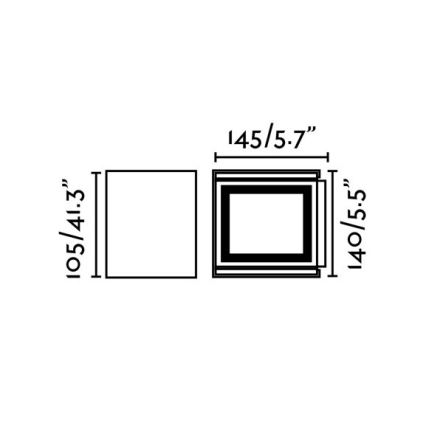 FARO 70270 - Уличный светодиодный настенный светильник OLAN 2xLED/3W/230V IP54