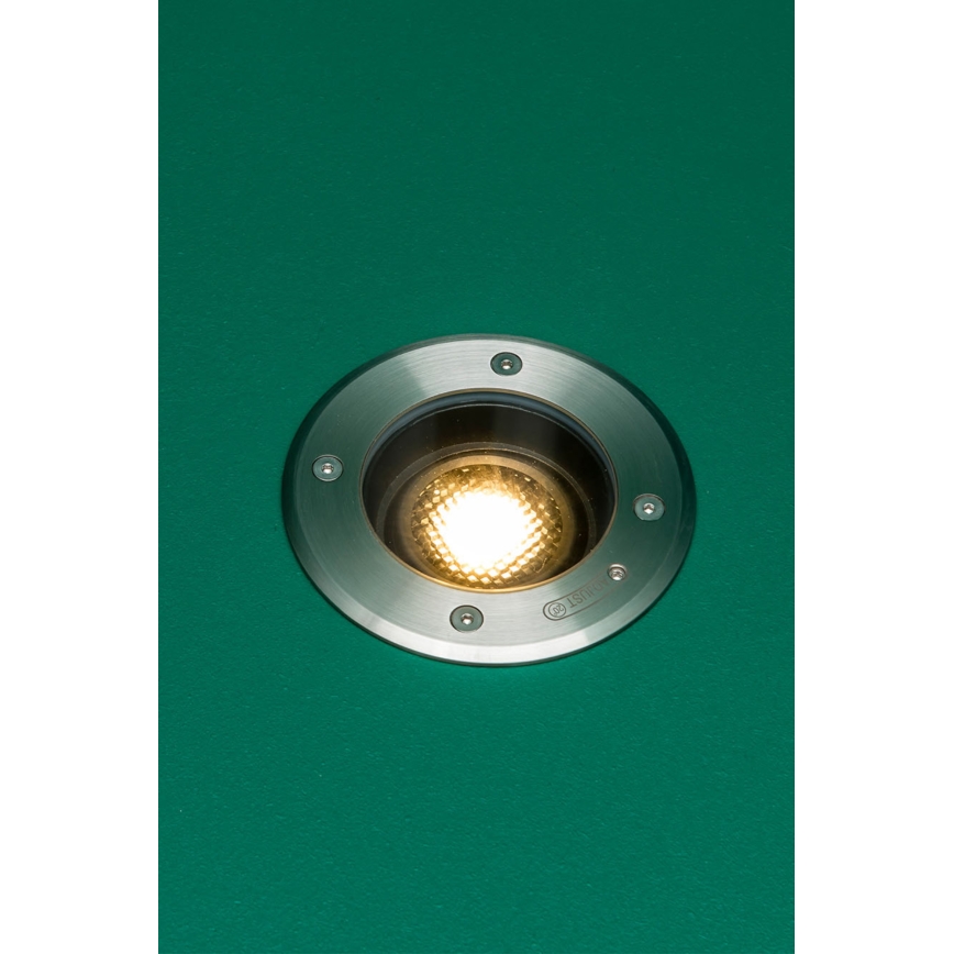 FARO 70310 - Зовнішній вбудований світильник для заїзду GEISER 1xGU10/8W/230V IK08 IP67 із нержавіючої сталі