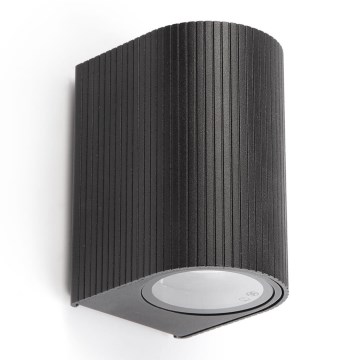 FARO 70322 - Уличный настенный светильник ESTELA 1xGU10/5W/230V IP65 черный