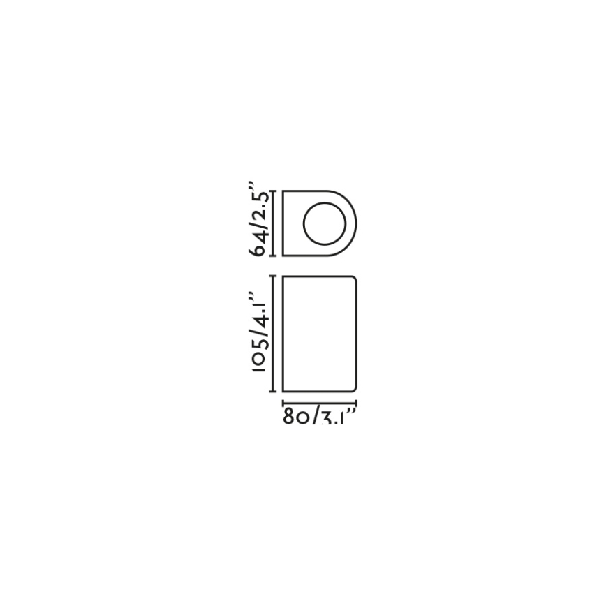 FARO 70324 - Настінний вуличний світильник ESTELA 1xGU10/5W/230V IP65 коричневий
