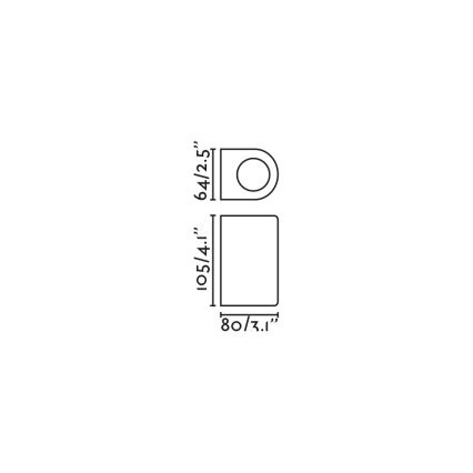FARO 70324 - Уличный настенный светильник ESTELA 1xGU10/5W/230V IP65 коричневый
