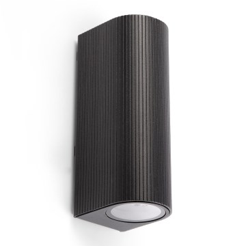 FARO 70327 - Зовнішній настінний світильник ESTELA 2xGU10/5W/230V IP65 чорний