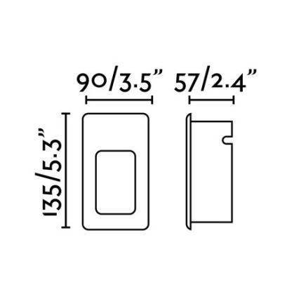 FARO 70396 - Світлодіодний вбудований зовнішній світильник NASE-2 LED/3W/230V IP44