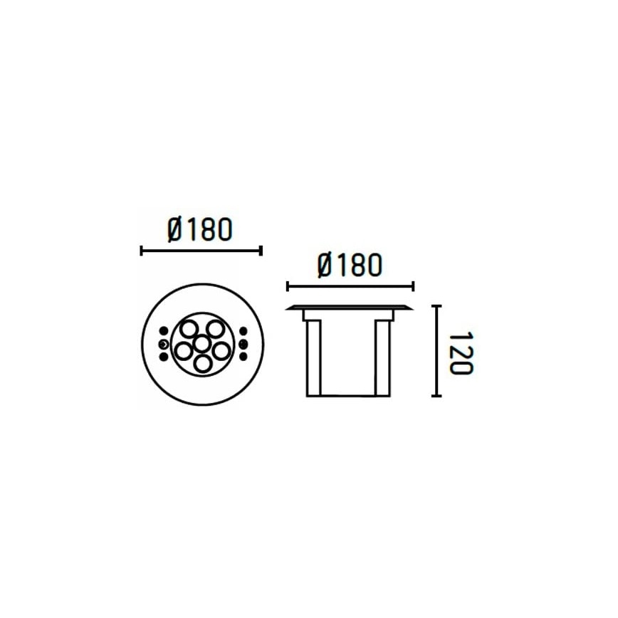 FARO 70456 - Светодиодный уличный встроенный RGB-светильник EDEL LED/18W/24V IP68