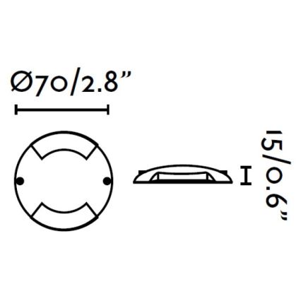 FARO 70547 - Встраиваемый уличный светильник KEENAN LED/0,8 Вт/12В IP67