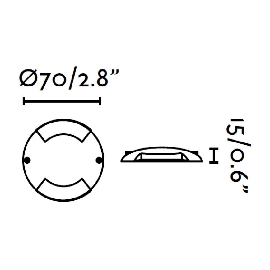 FARO 70547 - Встраиваемый уличный светильник KEENAN LED/0,8 Вт/12В IP67