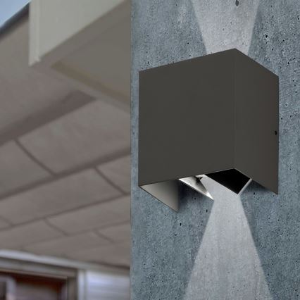 FARO 70637 - Светодиодный уличный настенный светильник OLAN 2xLED/3W/230V IP54