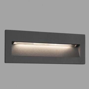 FARO 70638 - Вбудований вуличний світильник NAT LED/8W/230V IP65 чорний