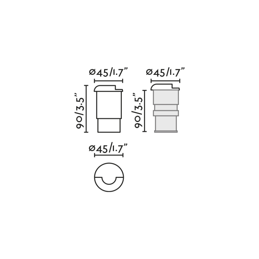 FARO 70660 - Вуличний світлодіодний ґрунтовий світильник KANE-1 LED/3W/24V IK08 IP67