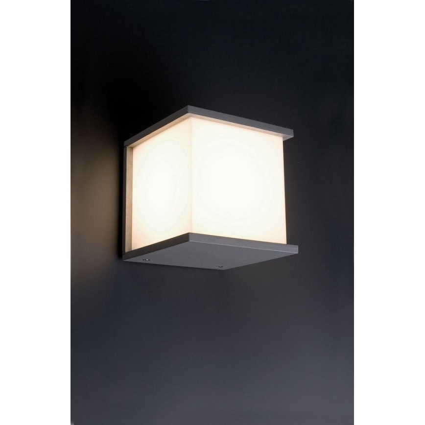 FARO 70689 - Зовнішній настінний світильник KUBICK 1xE27/60W/100-240V IP44